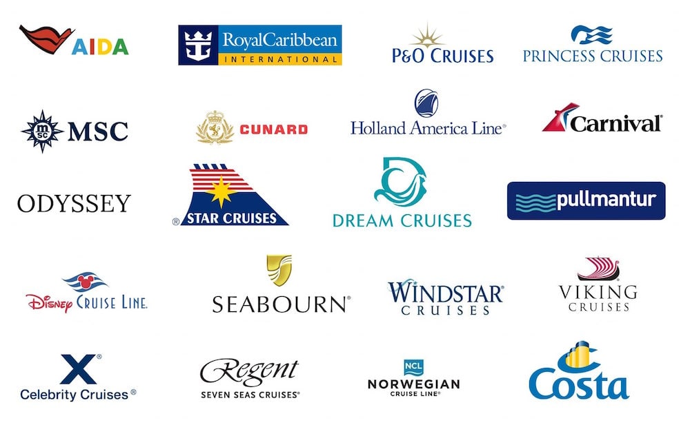 Logos of the cruise lines whose guests we welcome on private Ephesus shore excursions